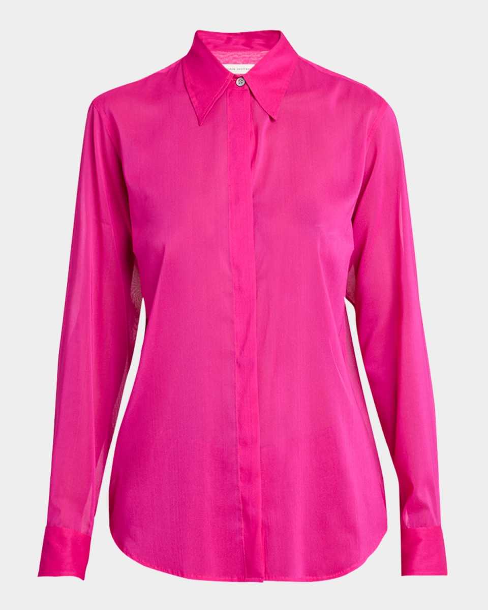 Chowy Silk Button-Down Shirt